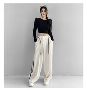 Loose high waist wide leg pants for women, view 5 - MRSLM