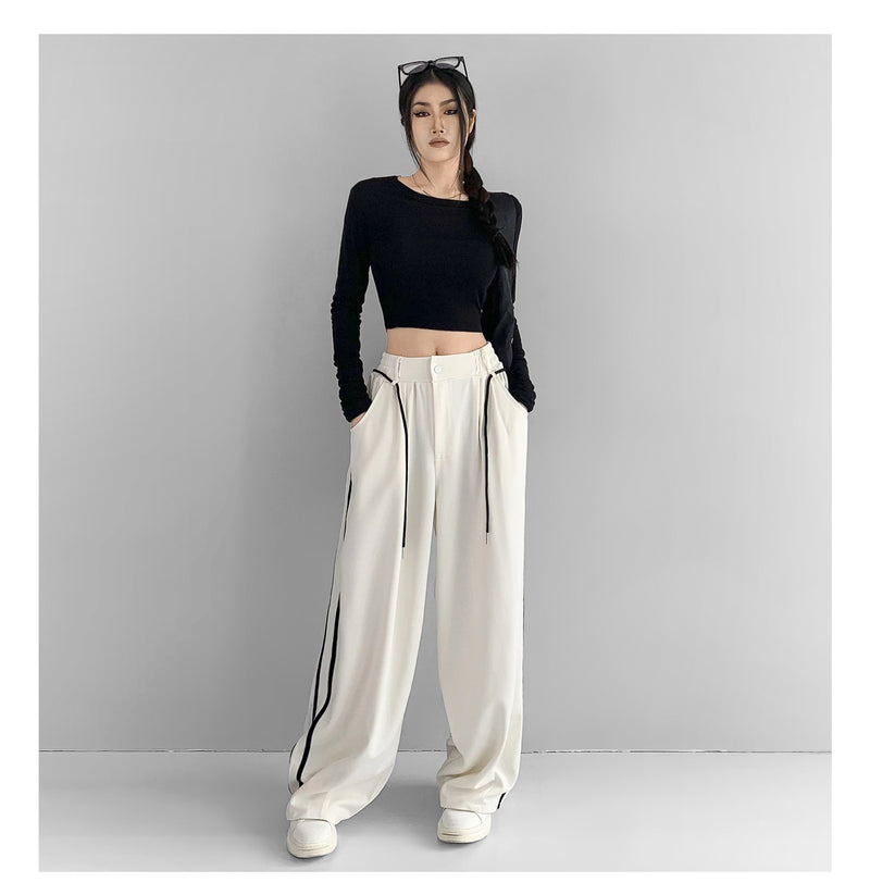 Loose high waist wide leg pants for women, view 5 - MRSLM