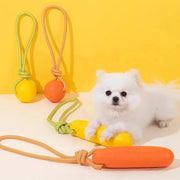 rubber drawstring dog chew stick, view 6 - MRSLM