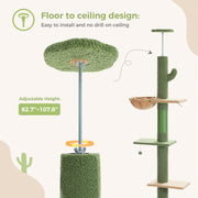 5-tier floor to ceiling cat tree, view 8 - MRSLM