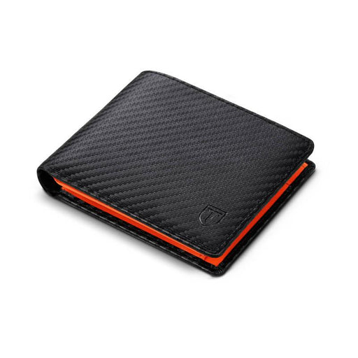 men's carbon fiber leather trifold wallet - MRSLM