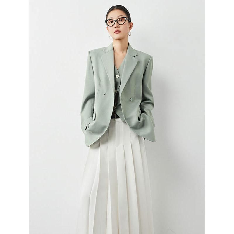 green double breasted blazer, view 8 - MRSLM