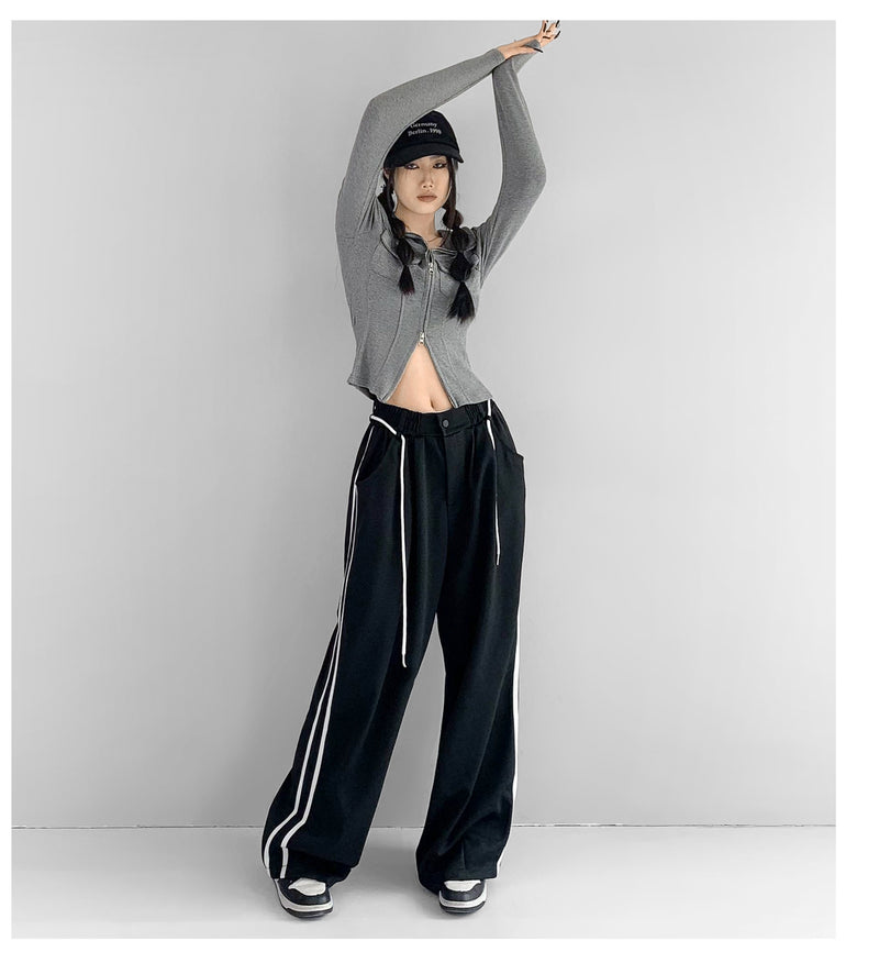 Loose high waist wide leg pants for women, view 4 - MRSLM