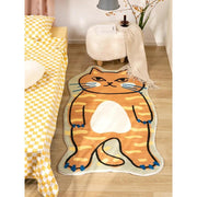 cute cat cartoon living room rug, view 5 - MRSLM