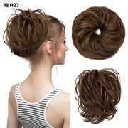 fluffy curly hair bun chignon, view 9 - MRSLM