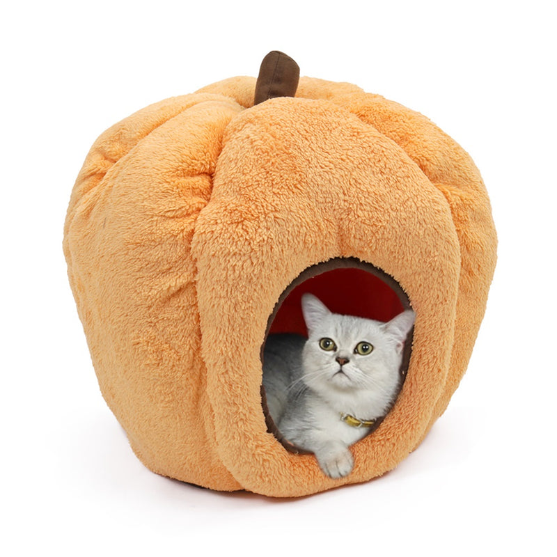 Pumpkin-shaped winter pet bed, view 6 - MRSLM