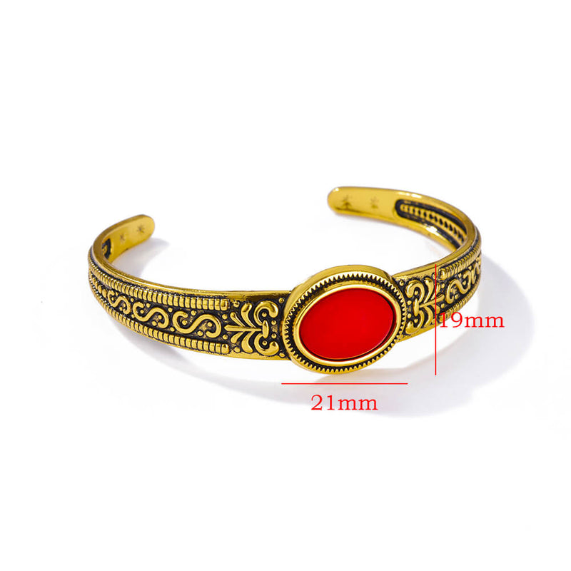 stainless steel opal cuff bracelet, view 8 - MRSLM