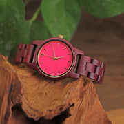 ladies wooden quartz watch, view 3 - MRSLM