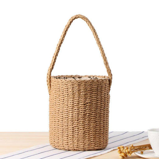 hand-made straw bucket bag - MRSLM