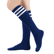 Striped cotton women's calf socks, view 3 - MRSLM