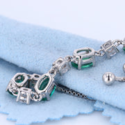 emerald heart bracelet 3 carat, view 2 - MRSLM