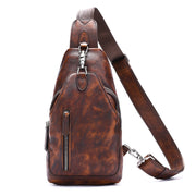 retro cattlehide leather bag, view 8 - MRSLM
