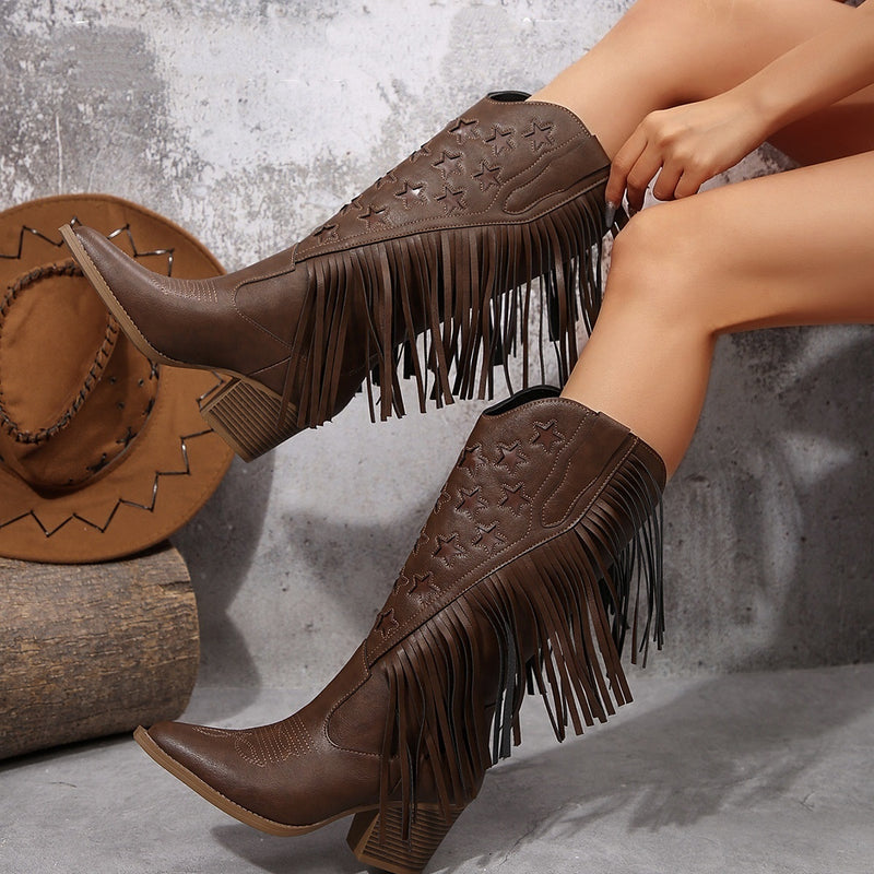 Tassel embroidery boots, view 6 - MRSLM