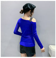 women's off-the-shoulder slim fit top, view 10 - MRSLM