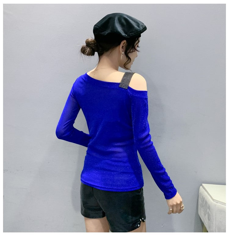 women's off-the-shoulder slim fit top, view 10 - MRSLM