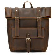 Retro cowhide leather backpack, view 9 - MRSLM
