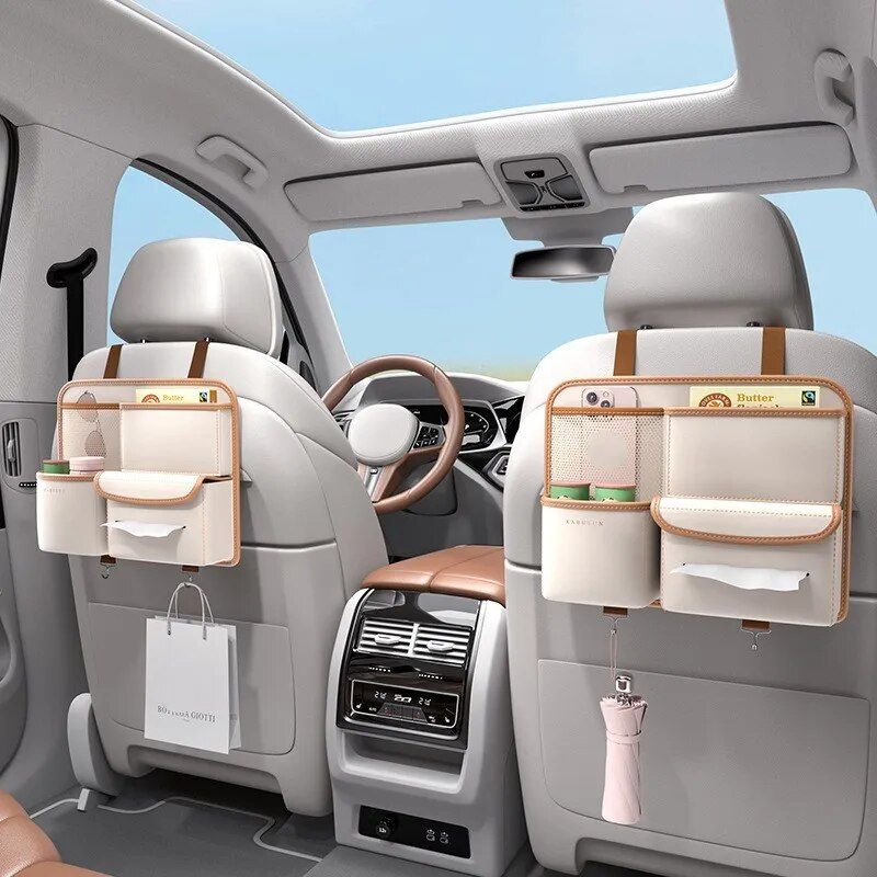 deluxe car seat back organizer, view 3 - MRSLM