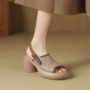sheepskin platform sandals, view 25 - MRSLM