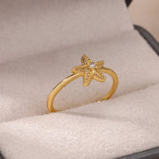 zircon starfish ring, view 4 - MRSLM