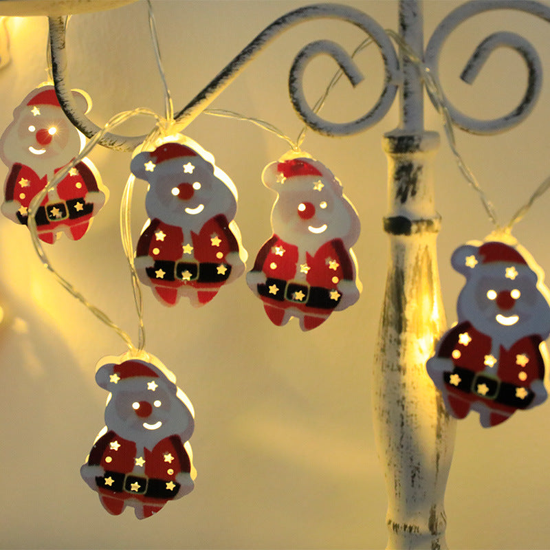Christmas LED String Lights Santa Claus Elk Snowman Ornament Decorations
