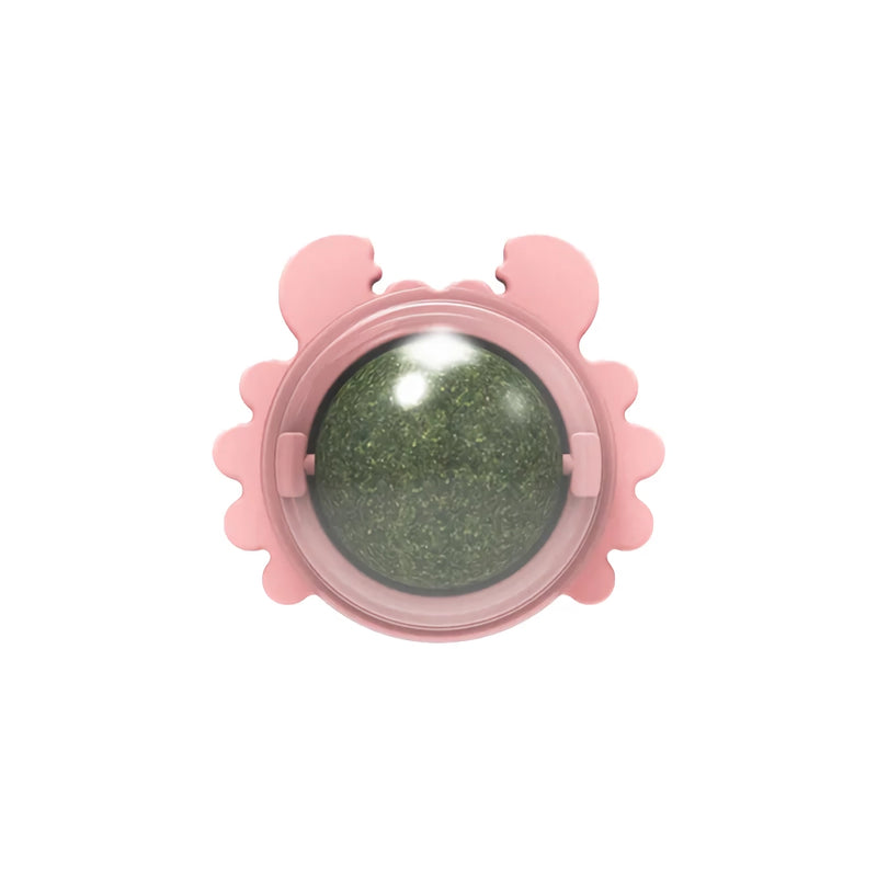 catnip wall ball toy for cats, view 2 - MRSLM