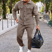 men's slim fit coat and pants set, view 11 - MRSLM
