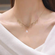 Women's pearl lace necklace - MRSLM