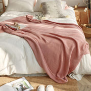 oversize moss stitch knitted blanket - MRSLM