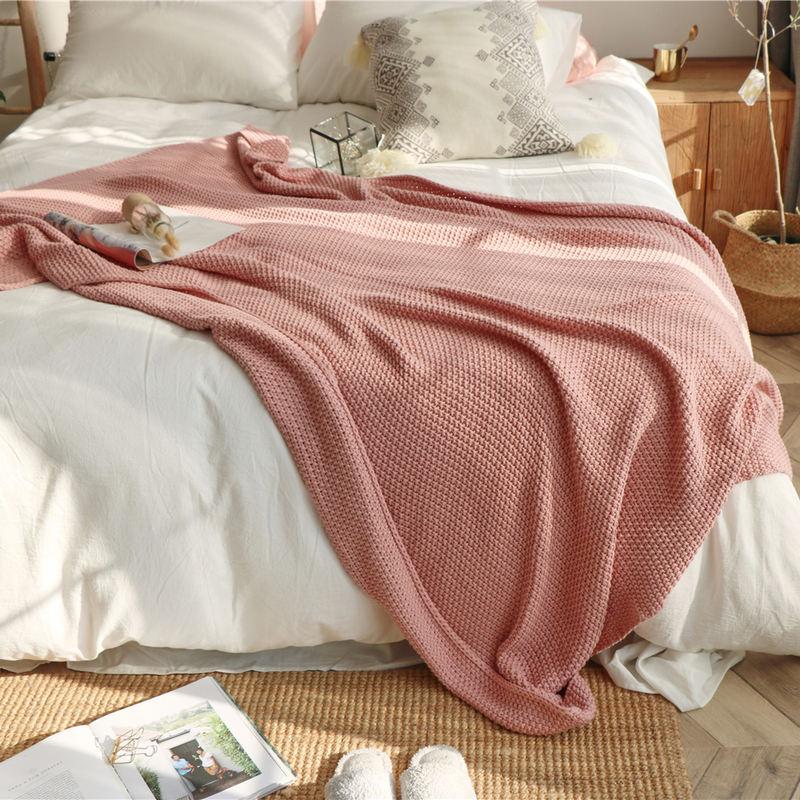 oversize moss stitch knitted blanket - MRSLM