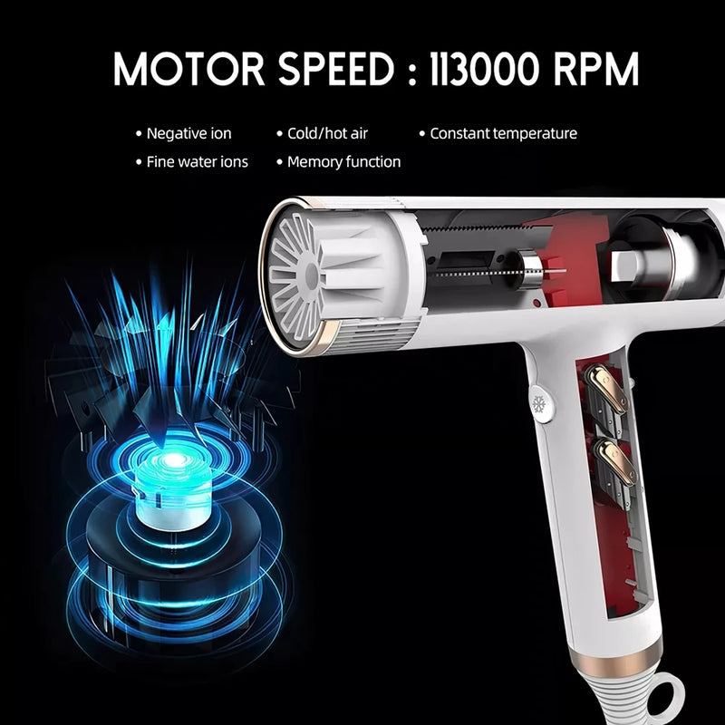 high-speed professional hair dryer, view 9 - MRSLM