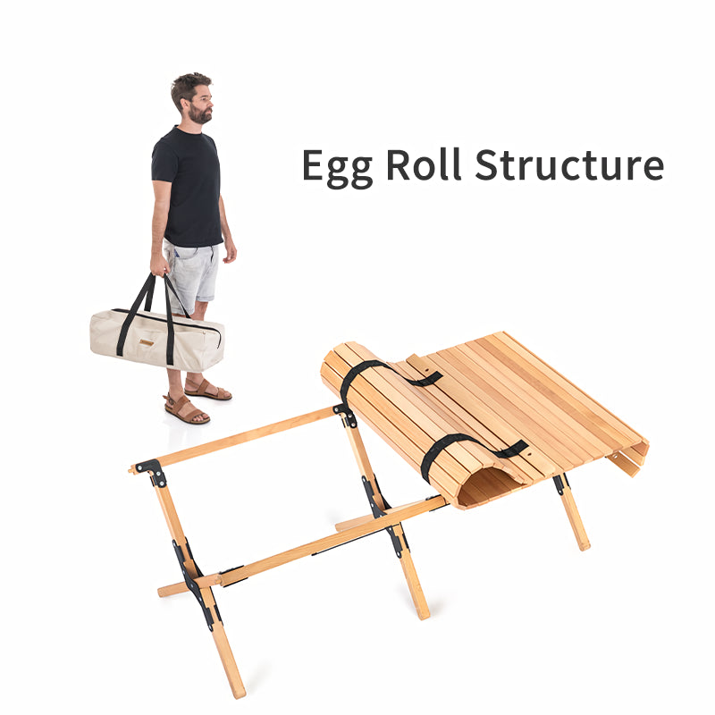 outdoor folding egg roll table, view 6 - MRSLM
