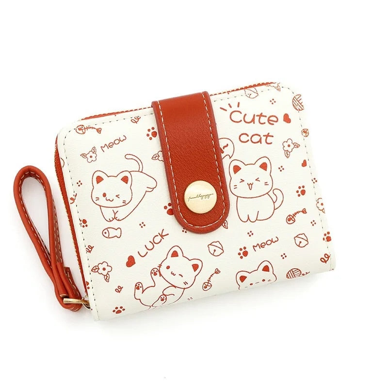 Cute cat compact wallet, view 7 - MRSLM