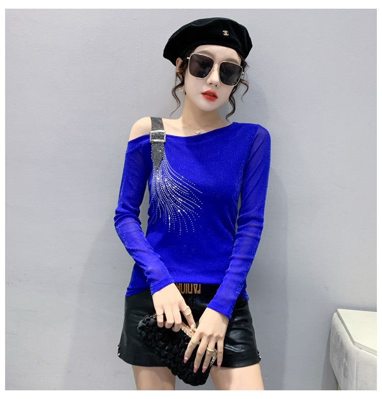women's off-the-shoulder slim fit top, view 9 - MRSLM