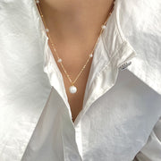 starry sky gold color necklace, view 6 - MRSLM