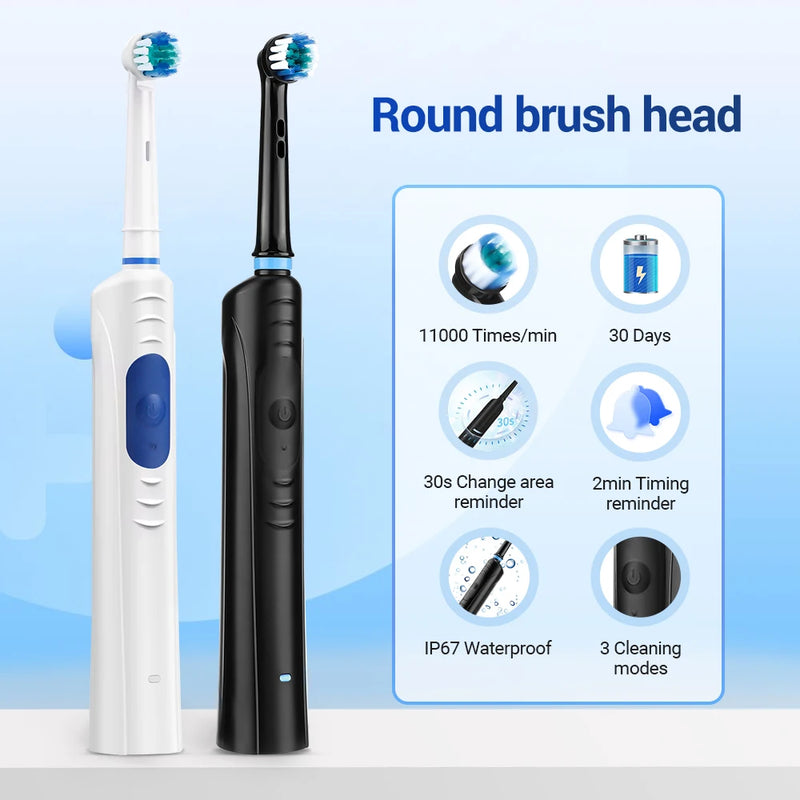 rotary electric toothbrush with 3 modes, view 5 - MRSLM