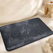 Leaf pattern memory foam bath mat, view 7 - MRSLM