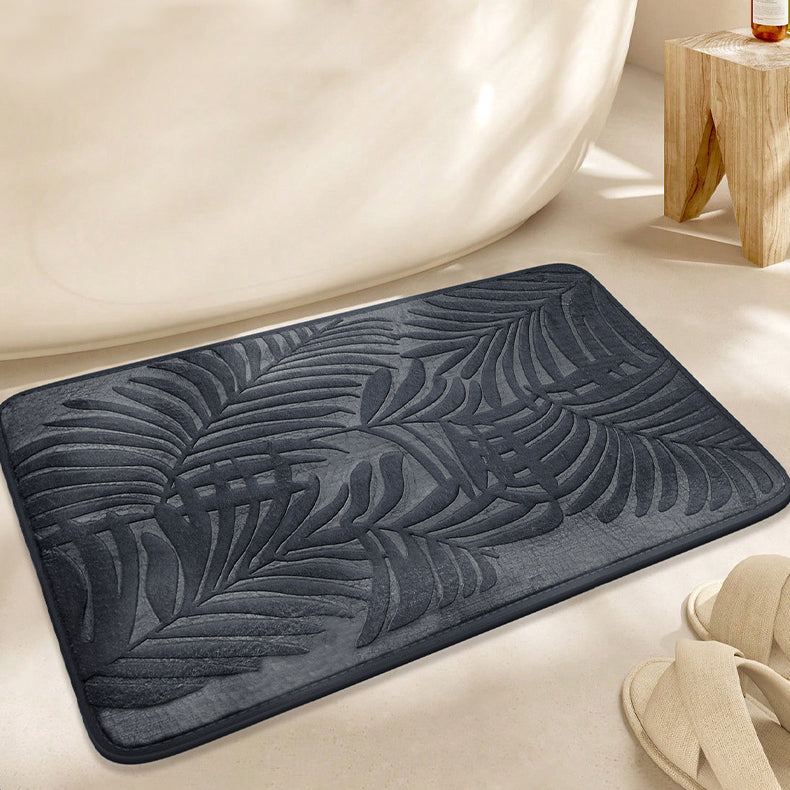 Leaf pattern memory foam bath mat, view 7 - MRSLM