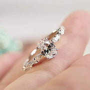 S925 silver four claw zircon ring, view 5 - MRSLM