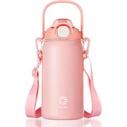 large capacity stainless steel thermos bottle with straw, view 4 - MRSLM