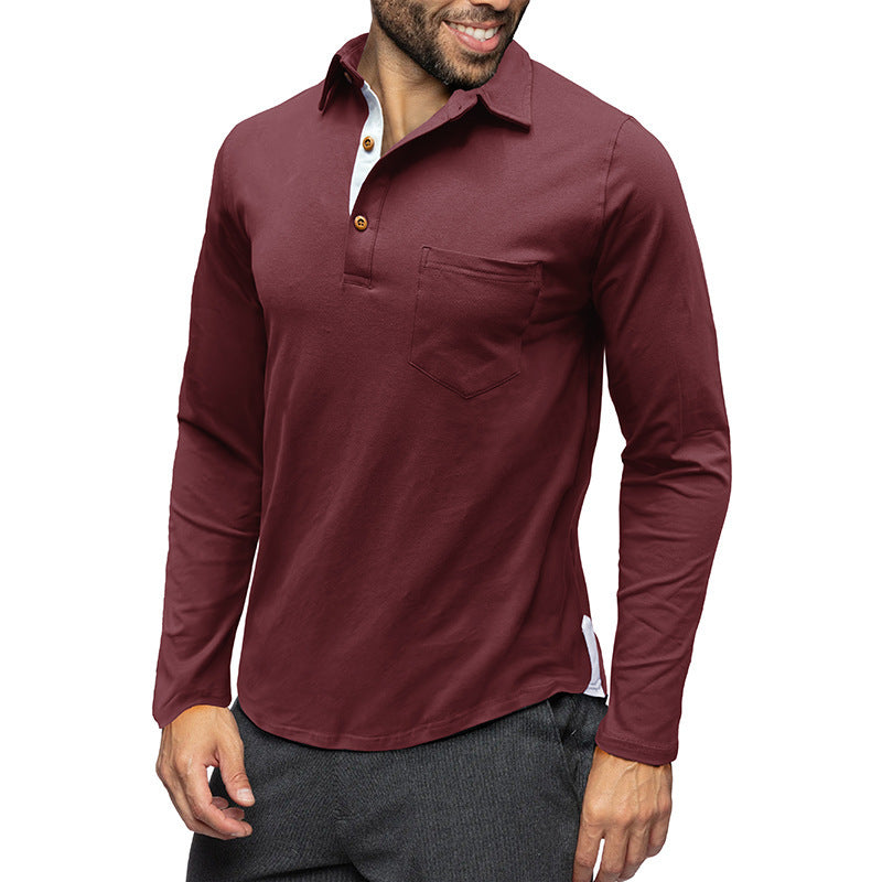 retro lapel long-sleeved top, view 9 - MRSLM