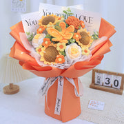 knitted wool flower bouquet, view 13 - MRSLM