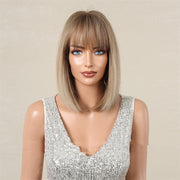 Women's bob wig with full bangs, view 3 - MRSLM