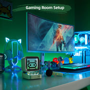 bluetooth speaker with karaoke mic and pixel art display, view 7 - MRSLM