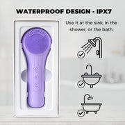 electric silicone facial cleansing brush, view 6 - MRSLM