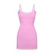 sling lace hip dress, view 5 - MRSLM