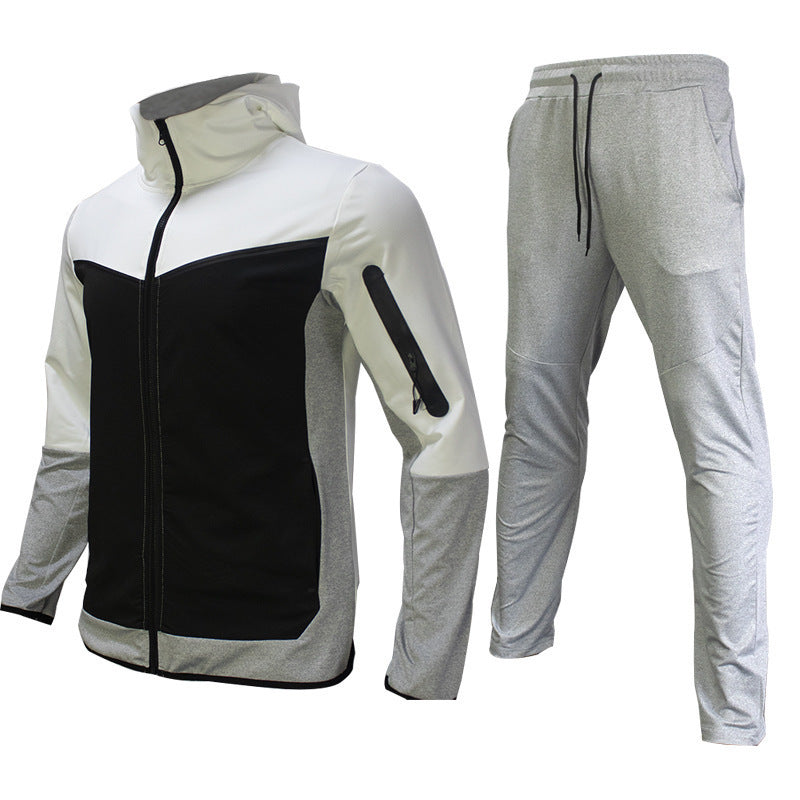men's hooded coat and trousers sports set, view 6 - MRSLM