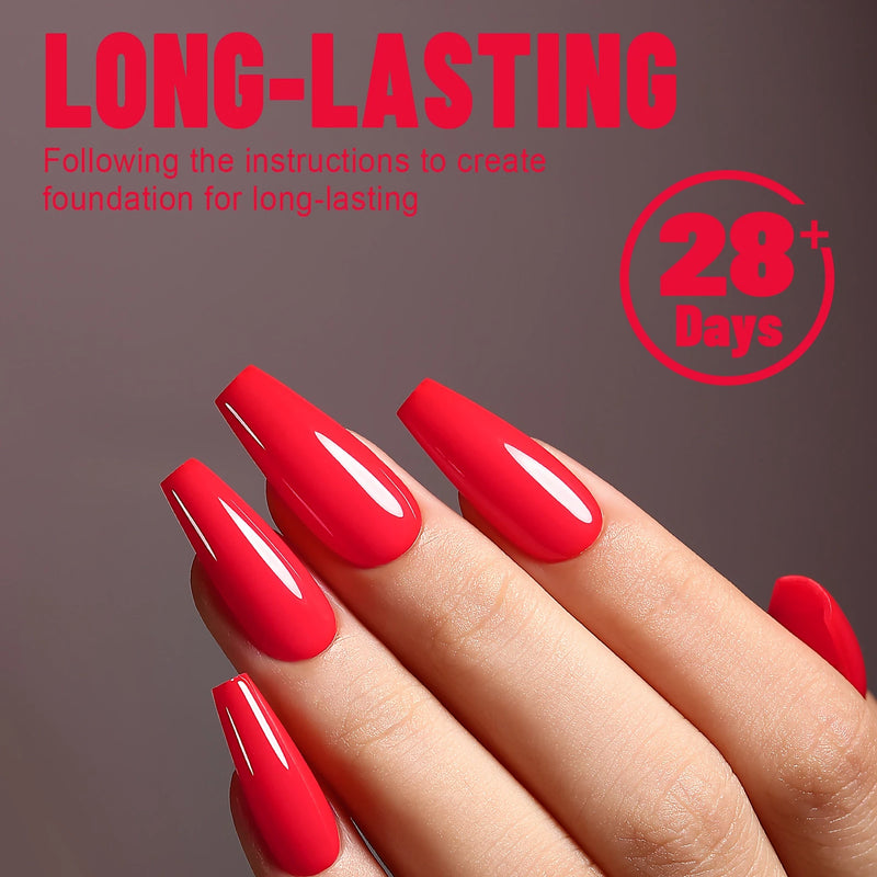 bright red gel nail polish, view 4 - MRSLM