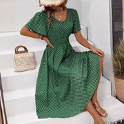 small floral print short sleeve dress, view 4 - MRSLM