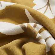 floral jacquard cotton throw blanket, view 6 - MRSLM