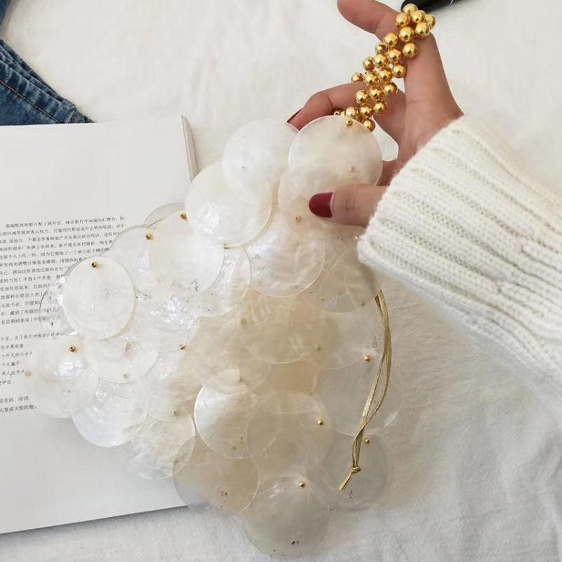 Sequin evening shell bag, view 4 - MRSLM